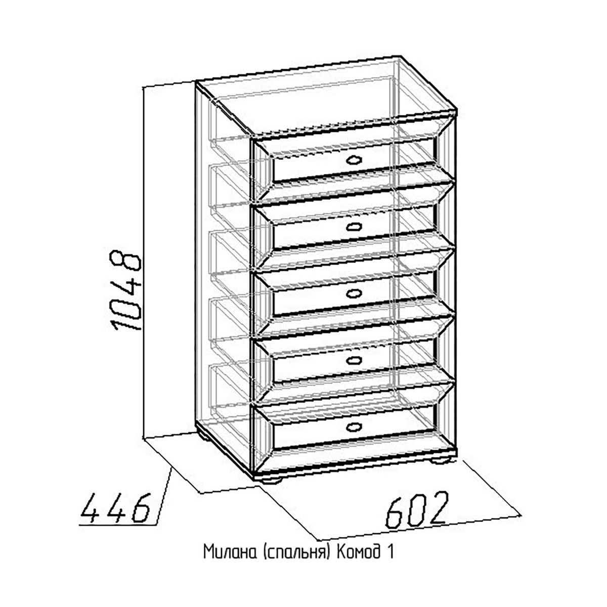 Милана комод 1
